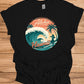 Aloha Paradise: Vintage Hawaiian Illustration, Tropical Beach Sunset, Retro Travel Poster Art - Graphic Tee Shirt
