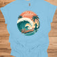 Aloha Paradise: Vintage Hawaiian Illustration, Tropical Beach Sunset, Retro Travel Poster Art - Graphic Tee Shirt
