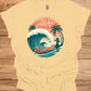 Aloha Paradise: Vintage Hawaiian Illustration, Tropical Beach Sunset, Retro Travel Poster Art - Graphic Tee Shirt