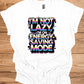 Energy-Saving Mode: Humorous Typography Art, Retro 80s Style Graphic, Rainbow Gradient Text Design - Graphic Tee Shirt