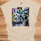 Urban Canvas: Raccoon Street Artist, Colorful Graffiti Mural, Inspirational Street Art - Graphic Tee Shirt