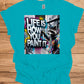 Urban Canvas: Raccoon Street Artist, Colorful Graffiti Mural, Inspirational Street Art - Graphic Tee Shirt