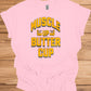 Muscle Up Buttercup: Retro Fitness Motivation, Grungy Gym Typography, Bold Yellow on Black Design - Graphic Tee Shirt