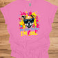 Cool Canine Companion: Stylized Dog with Sunglasses, Vibrant Pop Art Background, Playful Pet Portrait - Graphic Tee Shirt