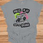 Press Play on Positivity: Retro Boombox Art, Grunge Street Style, 80s Music Nostalgia - Graphic Tee Shirt