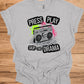Press Play on Positivity: Retro Boombox Art, Grunge Street Style, 80s Music Nostalgia - Graphic Tee Shirt