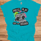 Press Play on Positivity: Retro Boombox Art, Grunge Street Style, 80s Music Nostalgia - Graphic Tee Shirt