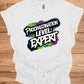 Procrastination Prowess: Graffiti-Style Typography, Vibrant Splatter Background, Humorous Self-Deprecating Message - Graphic Tee Shirt
