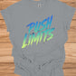 Push Limits: Vibrant Graffiti Logo, Gradient Ombre Design, Urban Motivational Branding - Graphic Tee Shirt