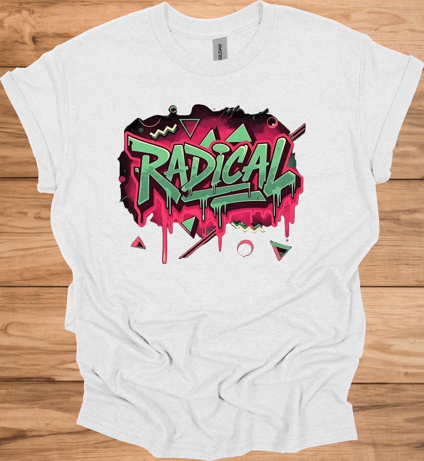 Radical: Neon Graffiti Art, Bold Typography Design, Street Culture Aesthetic - Graphic Tee Shirt