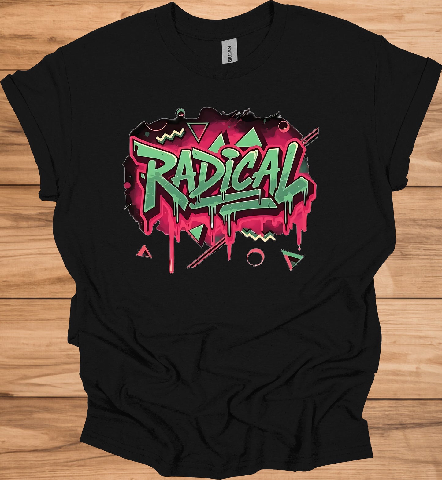 Radical: Neon Graffiti Art, Bold Typography Design, Street Culture Aesthetic - Graphic Tee Shirt