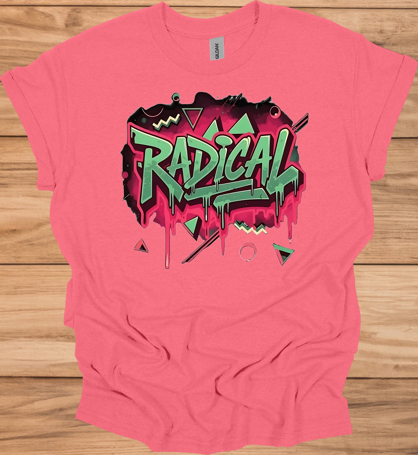 Radical: Neon Graffiti Art, Bold Typography Design, Street Culture Aesthetic - Graphic Tee Shirt