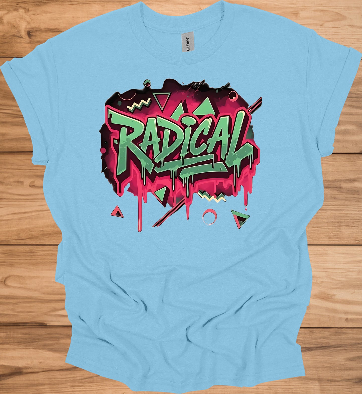 Radical: Neon Graffiti Art, Bold Typography Design, Street Culture Aesthetic - Graphic Tee Shirt