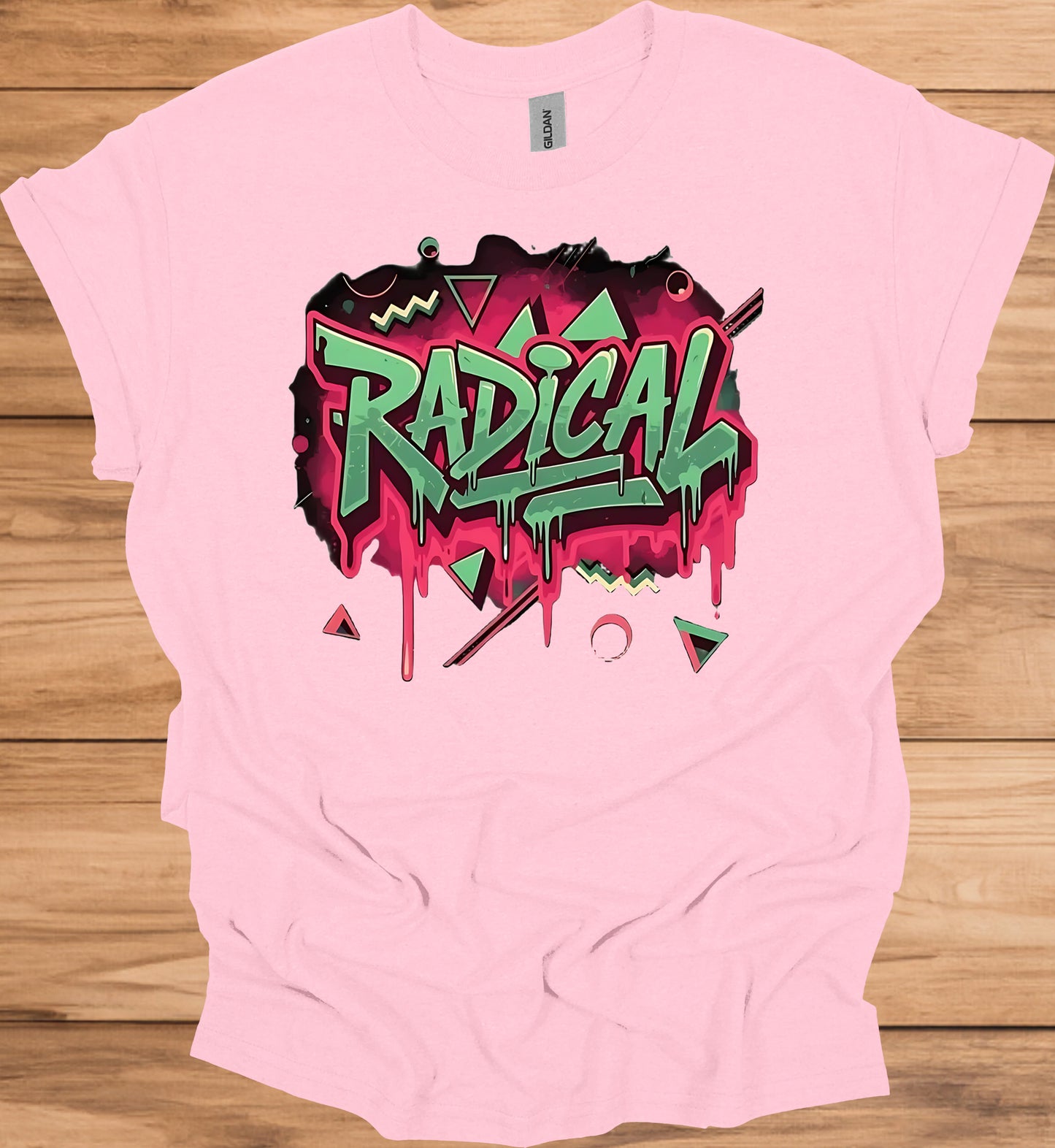 Radical: Neon Graffiti Art, Bold Typography Design, Street Culture Aesthetic - Graphic Tee Shirt