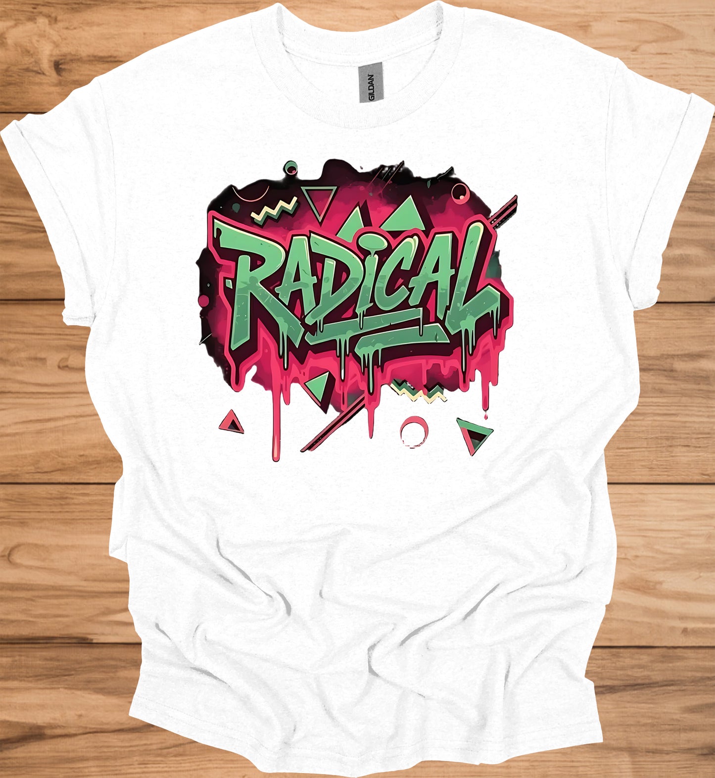 Radical: Neon Graffiti Art, Bold Typography Design, Street Culture Aesthetic - Graphic Tee Shirt