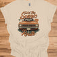 Take the Scenic Route: Vintage Muscle Car Art, 1970s Americana Design, Retro Road Trip Poster - Graphic Tee Shirt