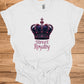 Street Royalty: Purple Crown Illustration, Urban Fashion Branding, Regal Gemstone Artwork - Graphic Tee Shirt