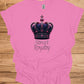 Street Royalty: Purple Crown Illustration, Urban Fashion Branding, Regal Gemstone Artwork - Graphic Tee Shirt