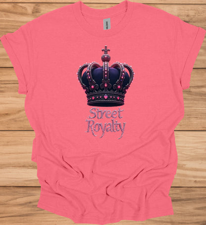 Street Royalty: Purple Crown Illustration, Urban Fashion Branding, Regal Gemstone Artwork - Graphic Tee Shirt