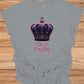 Street Royalty: Purple Crown Illustration, Urban Fashion Branding, Regal Gemstone Artwork - Graphic Tee Shirt