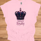 Street Royalty: Purple Crown Illustration, Urban Fashion Branding, Regal Gemstone Artwork - Graphic Tee Shirt