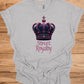 Street Royalty: Purple Crown Illustration, Urban Fashion Branding, Regal Gemstone Artwork - Graphic Tee Shirt