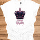 Street Royalty: Purple Crown Illustration, Urban Fashion Branding, Regal Gemstone Artwork - Graphic Tee Shirt