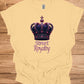 Street Royalty: Purple Crown Illustration, Urban Fashion Branding, Regal Gemstone Artwork - Graphic Tee Shirt