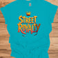 Street Royalty: Urban 3D Logo Design, Golden Crown Emblem, Gritty Textured Typography - Graphic Tee Shirt