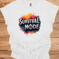 Survival Mode: Explosive Typography, Grunge Textures, Motivational Design - Graphic Tee Shirt