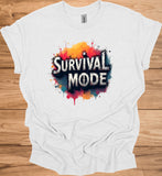 Survival Mode: Explosive Typography, Grunge Textures, Motivational Design - Graphic Tee Shirt