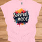 Survival Mode: Explosive Typography, Grunge Textures, Motivational Design - Graphic Tee Shirt