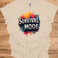 Survival Mode: Explosive Typography, Grunge Textures, Motivational Design - Graphic Tee Shirt