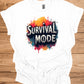 Survival Mode: Explosive Typography, Grunge Textures, Motivational Design - Graphic Tee Shirt