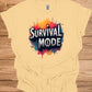 Survival Mode: Explosive Typography, Grunge Textures, Motivational Design - Graphic Tee Shirt