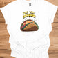 Taco 'Bout Awesome!: Vibrant Mexican Food Illustration, Cartoon Taco Graphic Design, Eye-Catching Menu Display Art - Graphic Tee Shirt