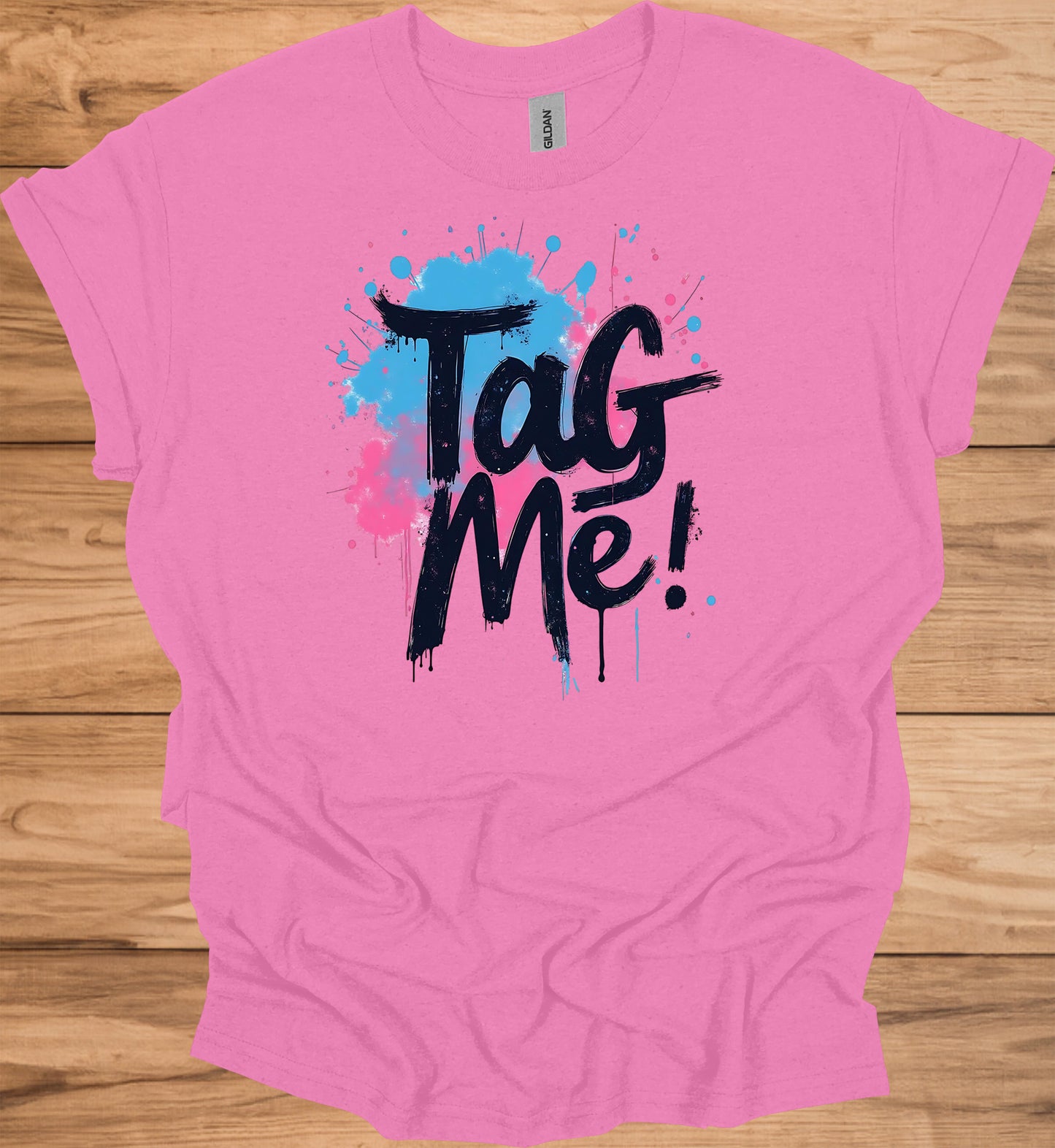 Urban Explosion: Graffiti-Inspired Typography, Neon Splatter Art, Street Culture Aesthetic - Graphic Tee Shirt