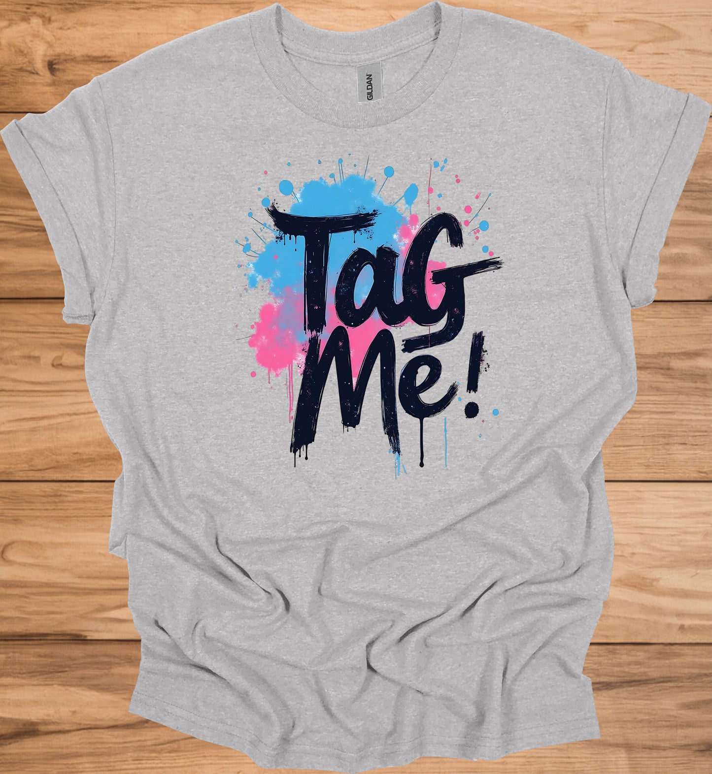 Urban Explosion: Graffiti-Inspired Typography, Neon Splatter Art, Street Culture Aesthetic - Graphic Tee Shirt