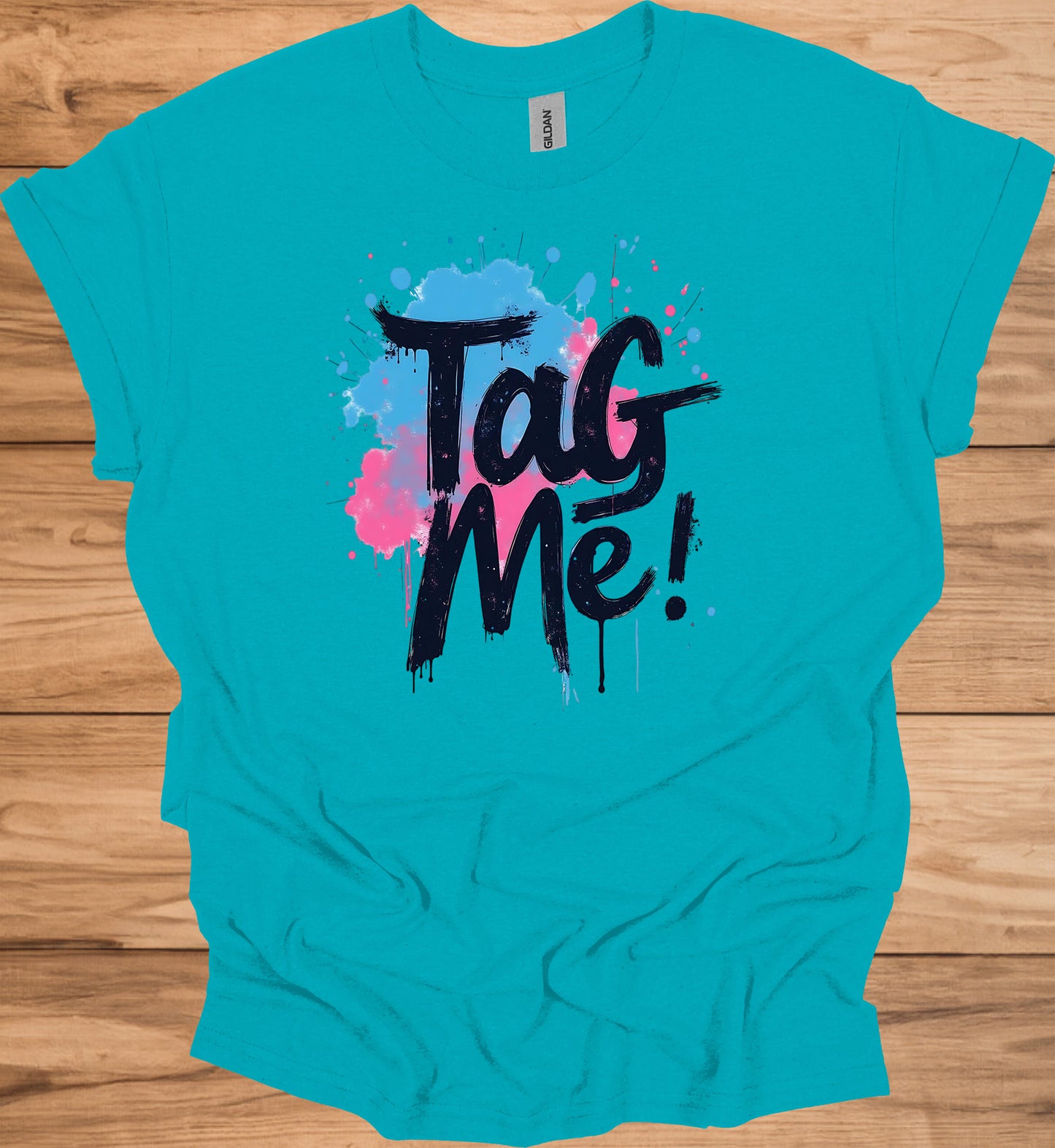 Urban Explosion: Graffiti-Inspired Typography, Neon Splatter Art, Street Culture Aesthetic - Graphic Tee Shirt