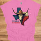 Texas Strong: Lone Star Pride, Longhorn Skull Art, Patriotic Cowboy Heritage - Graphic Tee Shirt
