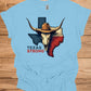 Texas Strong: Lone Star Pride, Longhorn Skull Art, Patriotic Cowboy Heritage - Graphic Tee Shirt