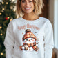 Merry Christmas Snowman with Plaid Hat Sweatshirt Product
