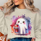 Cute Ghost with Dr Pepper Can Graphic Sweatshirt product type