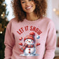 Let It Snow Snowman Graphic Cozy Winter Sweatshirt product type