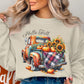 Hello Fall Pumpkin Vintage Truck Print Sweatshirt product