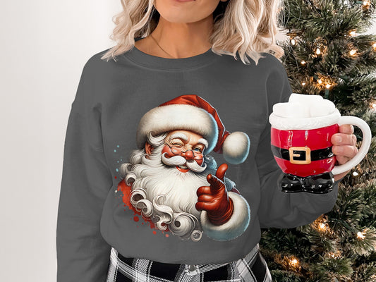 Festive Christmas Santa Claus Sweatshirt Holiday product