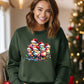 Christmas Chicks and Lights Festive Season Graphic Sweatshirt