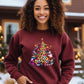 Festive Leopard Print Christmas Tree Sweatshirt product type