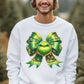Festive Green Bow Graphic Holiday Sweatshirt product type