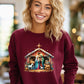 Nativity Scene Print Maroon Sweatshirt product type
